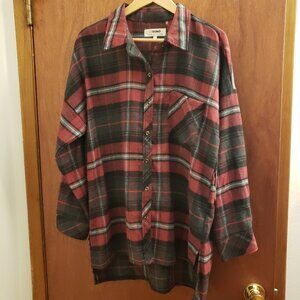 Ci Sono Plaid Collection Womens Button Down Long Sleeve Plaid Shirt Size Large